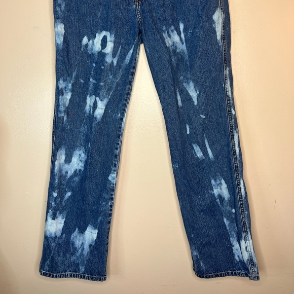 Calvin Klein Tie Dye Bleached Slim Boot Cut Jeans Size 12 - Picture 2 of 6